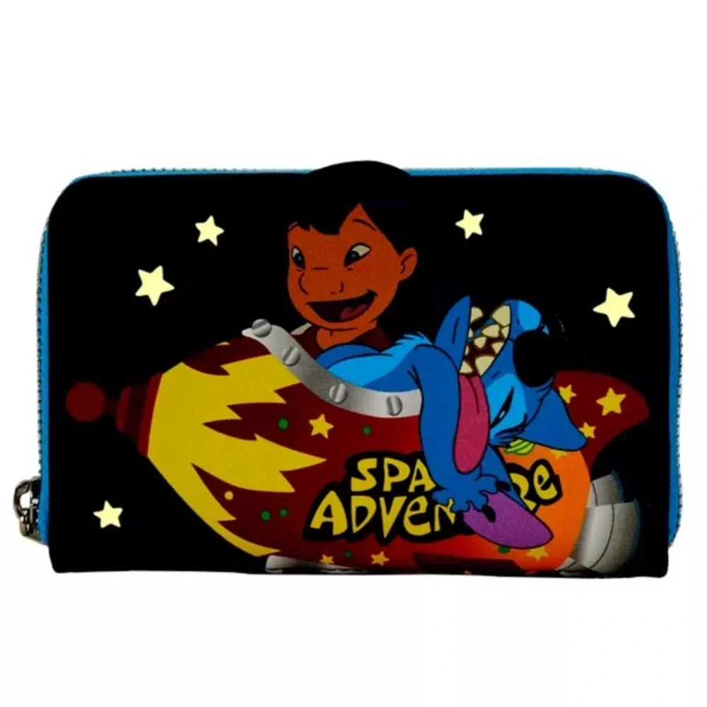 Loungefly Glow in the Dark Space Adventure Zip Wallet NWT